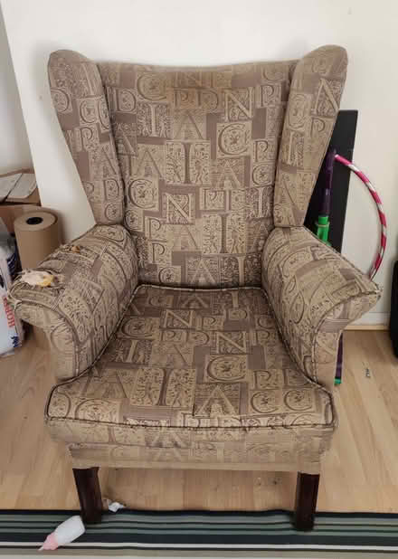 Photo of free Comfy chair - needs a cover (GU52) #1