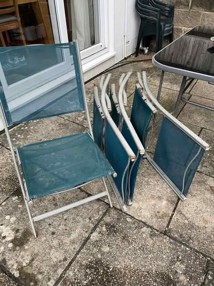 Photo of free 4 x metal garden chairs (Wallands Park BN7) #2