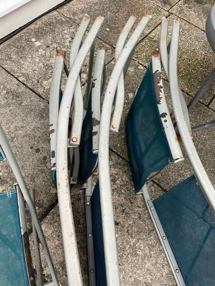 Photo of free 4 x metal garden chairs (Wallands Park BN7) #3