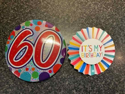 Photo of free 60th birthday & birthday badge (World’s End Burgess Hill) #1