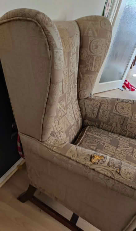 Photo of free Comfy chair - needs a cover (GU52) #2