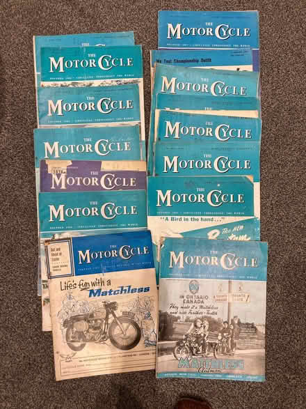 Photo of free Old motorcycle magazines from early 1950’s (Woodley RG5)