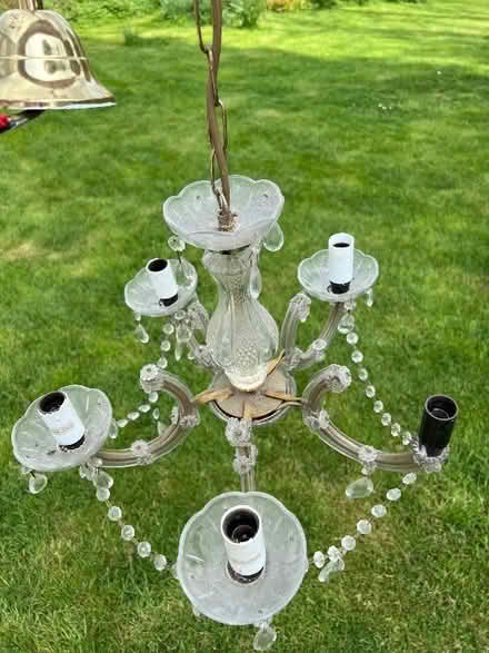 Photo of free Glass brass chandelier (Nine Mile Burn EH26) #2