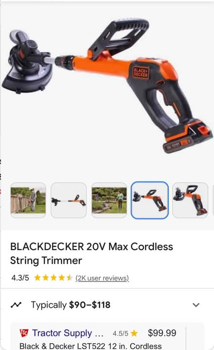 Photo of free Black and decker weed trimmer (Lebanon NH) #1