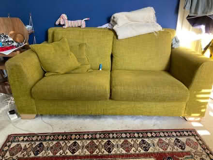 Photo of free Green 2-seater sofa (needs upholstering). (Upper Holloway N4) #1