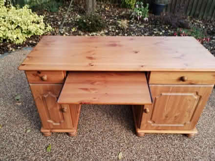 Photo of free Pine computer desk (Tharston NR15) #4