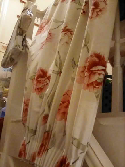 Photo of free Pink and White Floral curtains (Shipley, BD18) #1