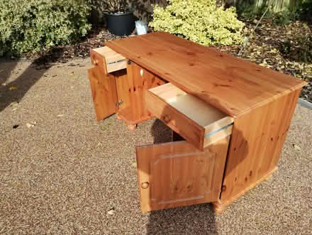 Photo of free Pine computer desk (Tharston NR15) #2