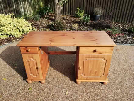 Photo of free Pine computer desk (Tharston NR15) #1