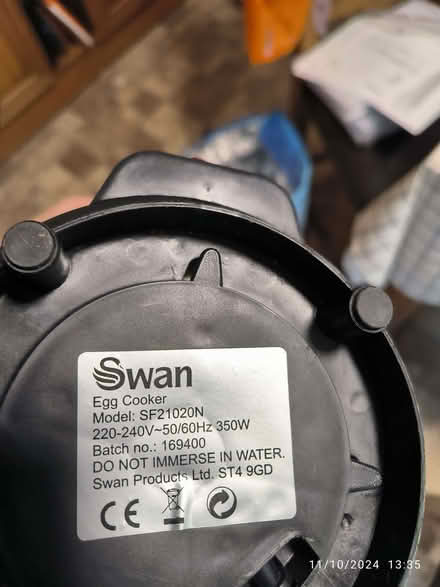 Photo of free Swan Egg Cooker (Pilgrims' Hatch CM15) #3