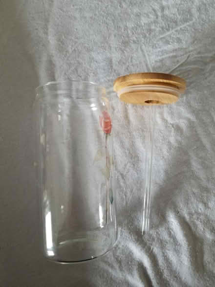 Photo of free Glass drink bottle with straw (Gloucester) #3