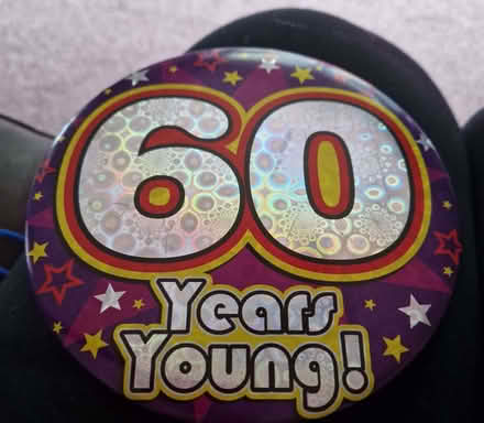 Photo of free Large unused 60 birthday badge (Clive Vale TN35) #1