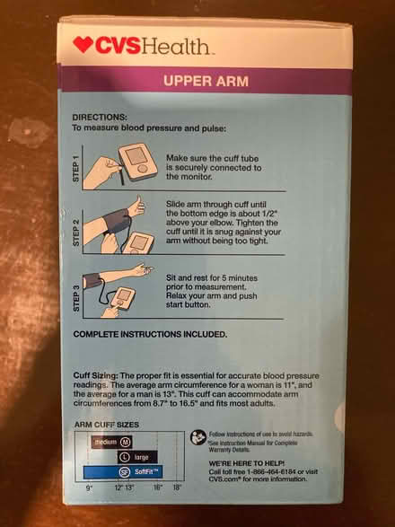 Photo of free Blood pressure cuff kit (Pembroke Pines) #4