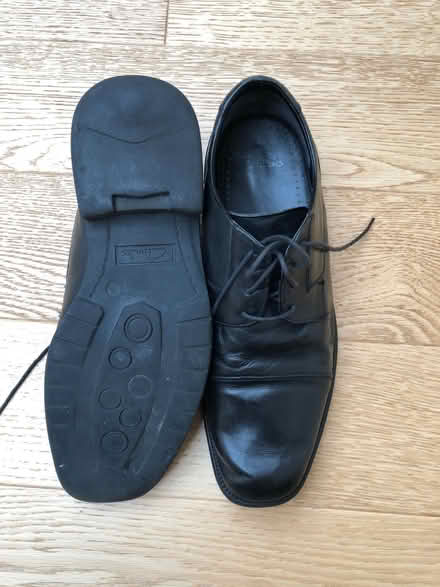 Photo of free Clarks Men’s black leather smart shoes. Size 9 (Colesmead RH2) #3