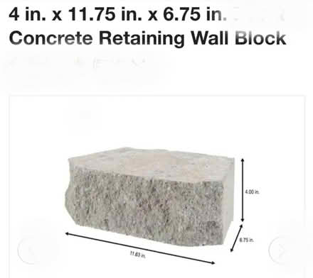 Photo of Concrete retaining wall block (95014) #1