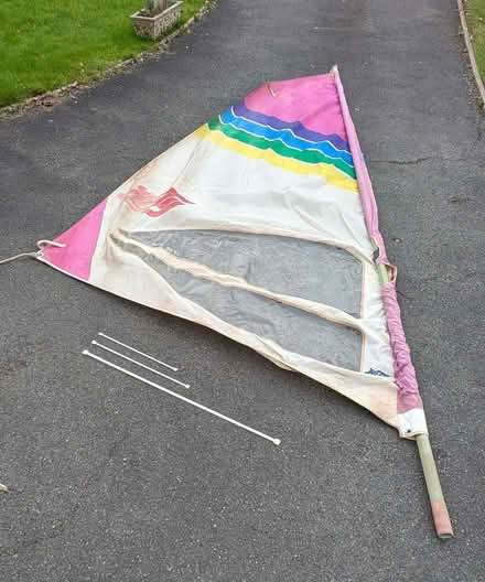 Photo of free Old windsurfer masts with sails (Bystock EX8) #1