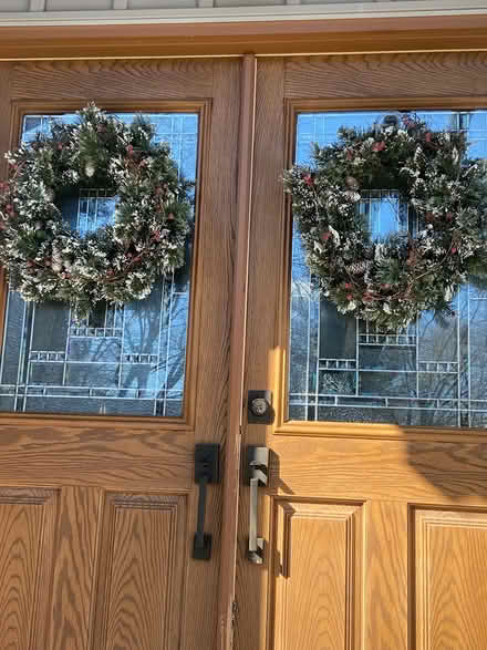 Photo of free Holiday pre lit wreaths (Ramsey NJ) #1