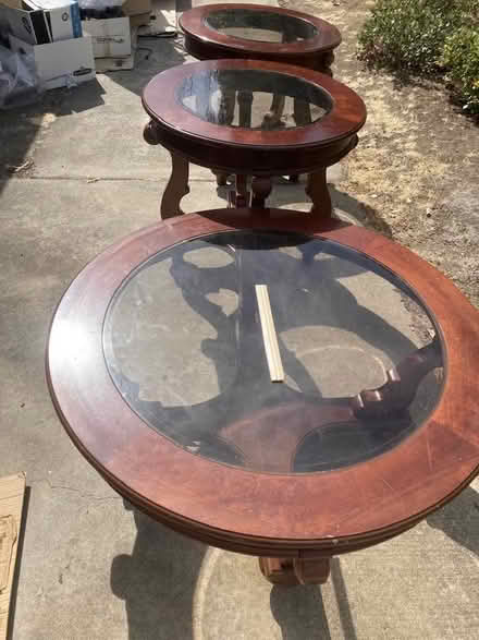 Photo of free coffee table and side tables (Barron Park)