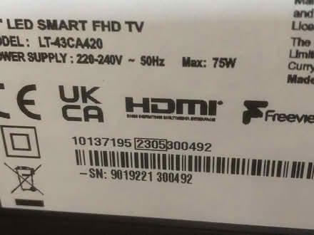 Photo of free JVC 43" Full HD Smart Television with a broken screen. (Woolmer Hill GU27) #2