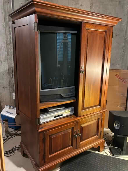 Photo of free Bob Timberlake cabinet + 36” TV (Littleton) #1