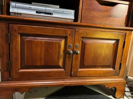 Photo of free Solid wood cabinet + 36” Sony TV (Littleton) #3