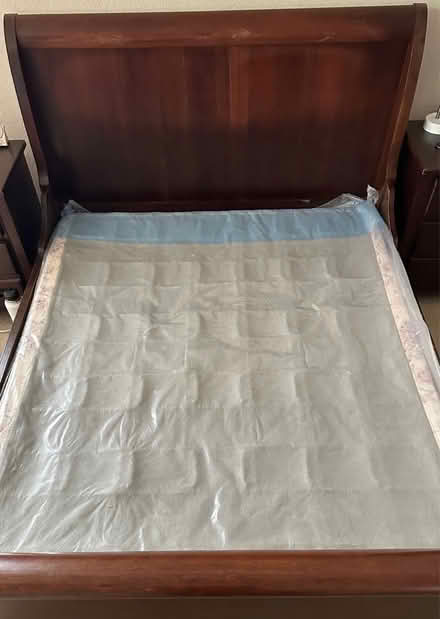 Photo of free Queen sleigh bed frame & Box Spring (Pleasanton Stoneridge) #1