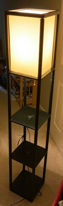 Photo of free 3-shelf floor lamp (Bowers and El Camino) #1