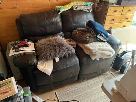 Photo of free Leather sofa (Larkfield) #1