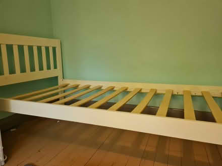 Photo of free Wooden bed frame (single) (Banstead, SM7) #2