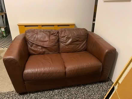 Photo of free Leather sofa (Balbriggan) #1