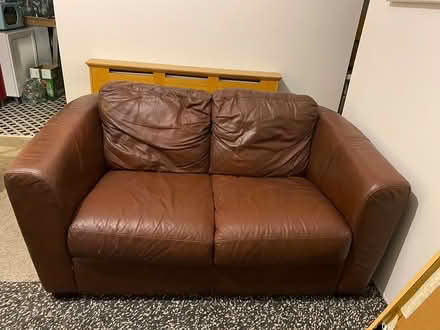 Photo of free Leather sofa (Balbriggan) #2