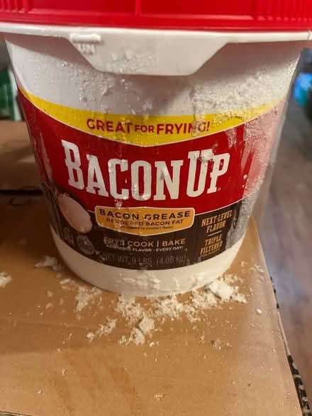 Photo of free 9 pounds shelf stable bacon grease (303 and I 10) #1