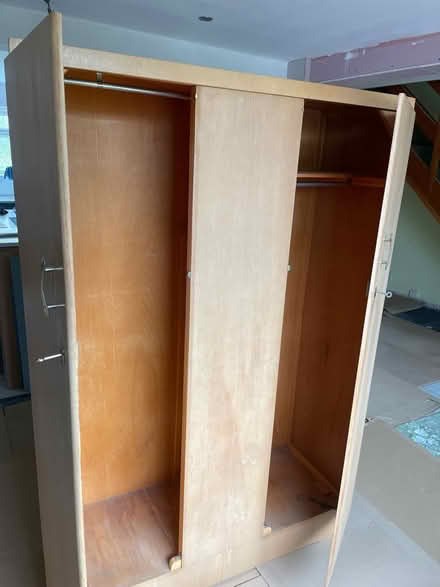 Photo of free Wooden double wardrobe (Little Whelnetham) #4