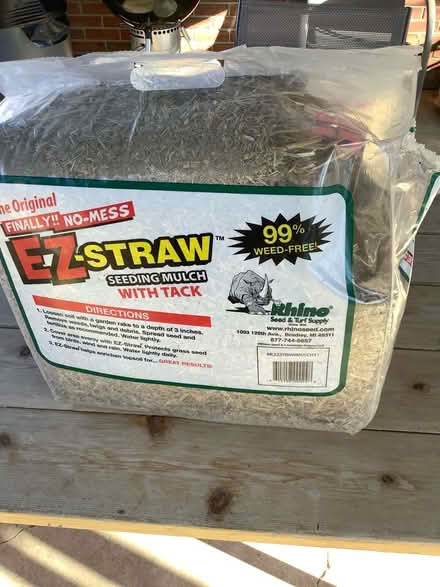 Photo of free EZ-Straw seeding mulch with 'tack' (Emmaus PA) #1