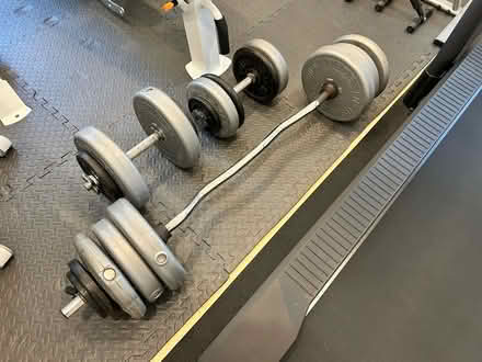 Photo of free Curl Bar and Dumbbells with Weights (Palenville, NY) #1