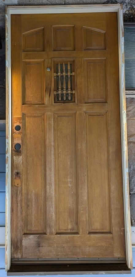 Photo of free Exterior door in frame, solid wood (West End Santa Rosa) #2