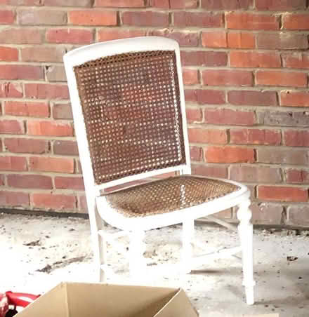 Photo of free Wooden chair, cane back and seat (needs repair) (Askett HP27) #1