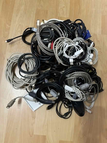 Photo of free Assorted cables and leads (Ruddington) #1