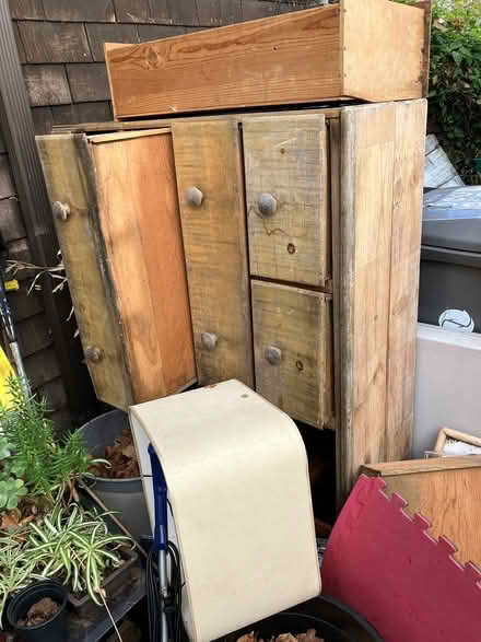 Photo of free Dresser that has been outside (Berkeley border—near Telegraph) #1