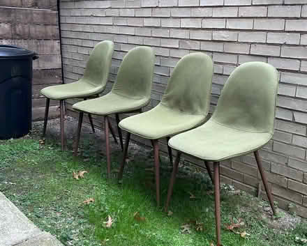 Photo of free Four dining room chairs (green) (Regent square) #1