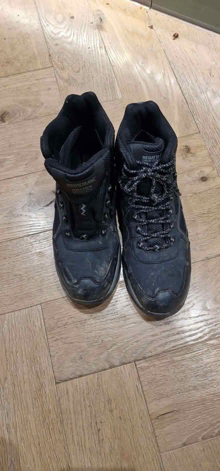 Photo of free Pair mens size 9 (EU 43) Regatta hiking boots - lace missing (Freezywater EN3) #1