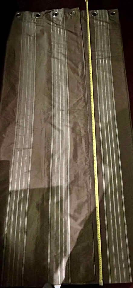 Photo of free set of curtains - gold with stripes (Beaconhill South) #1