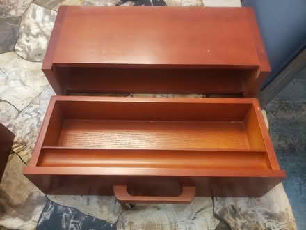 Photo of free Cherry wood bill organizer w/drawer (Stone Mountain / Smoke Rise) #3