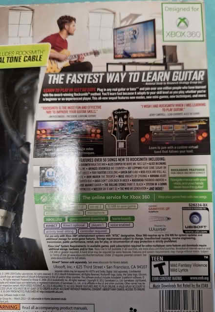 Photo of free Rocksmith 2014 guitar game w/cable (North Greenwood) #4