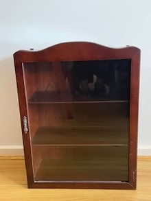 Photo of free 3 shelf wooden display cabinet (Bundoora) #1