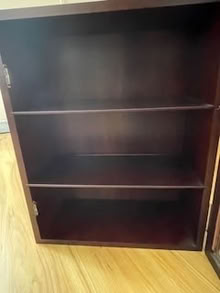 Photo of free 3 shelf wooden display cabinet (Bundoora) #2