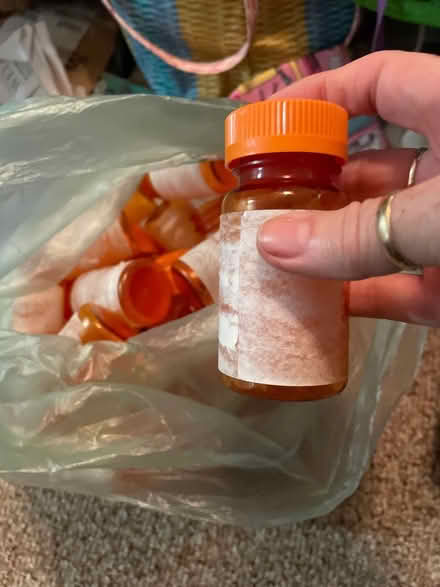 Photo of free Bag of orange pill bottles w/lids (Stanardsville- near library.) #1