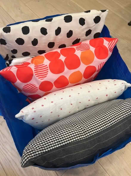 Photo of free Four cushions with cover (Acton W3) #1