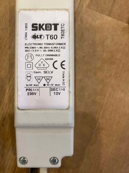 Photo of free Transformers and sockets for MR16 12V 50W halogen lamps (The Folders Lane Estate RH15) #2