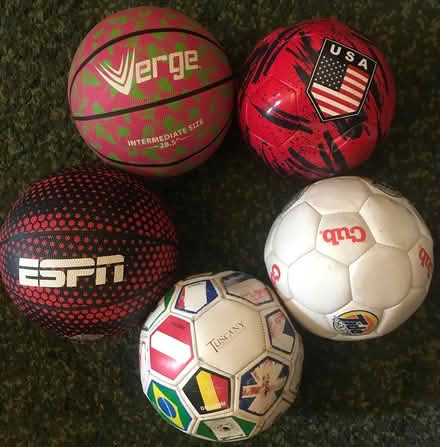 Photo of free 2 basketballs 3 soccer balls (Euclid & 53) #1